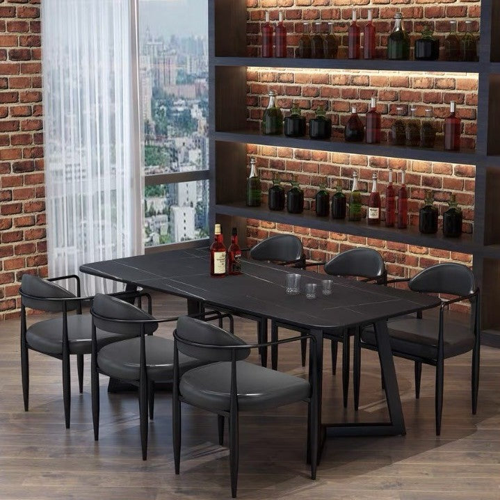 Bar booth wrought iron sofa milk tea shop Qingba commercial cafe restaurant container industrial style table and chair combination