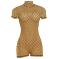 European and american style  summer new arrival: trendy polka dot print high-waisted bodycon jumpsuit with open back – perfect for cross-border e-commerce