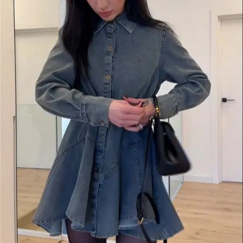 Amazon casualeleganteasiest for matchpolo collar dress women's spring and summer new arrival silmslimming look short skirt
