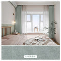 Japanese style thickened full blackout cotton and linen curtains blackout and heat insulation curtain cloth living room bedroom hotel shaoxing curtain wholesale