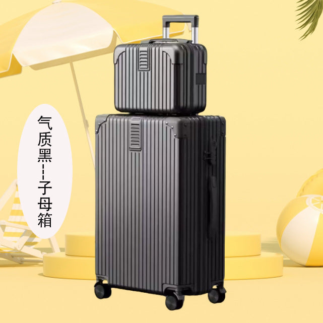 Retro suitcase large capacity high value trolley case universal wheel password case student suitcase leather case wholesale