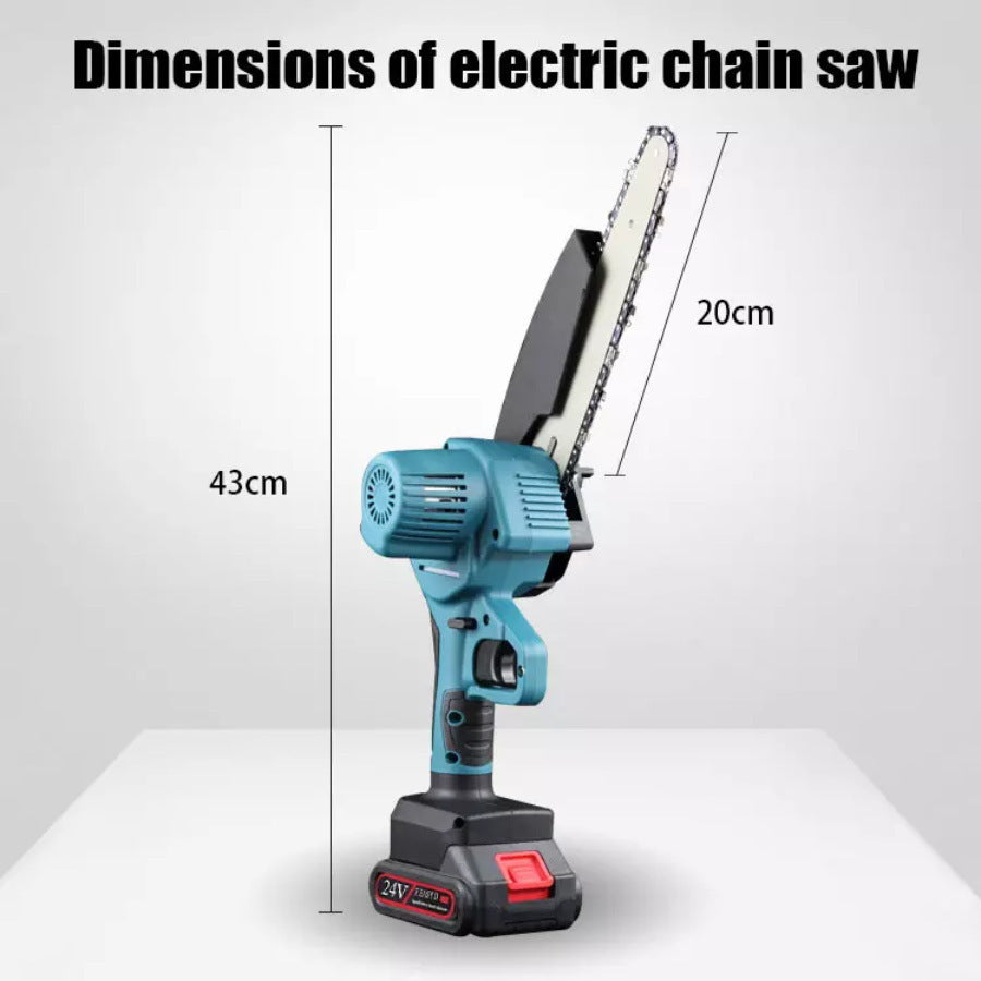 Cordless lithium battery 4 + 6 + 8 inch electric chain saw with oil can pruning machine small electric mini logging saw