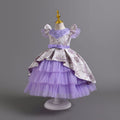European and american new style girls' flower girl princess dress, airplane sleeve wedding dress, model runway evening gown, kids' dress