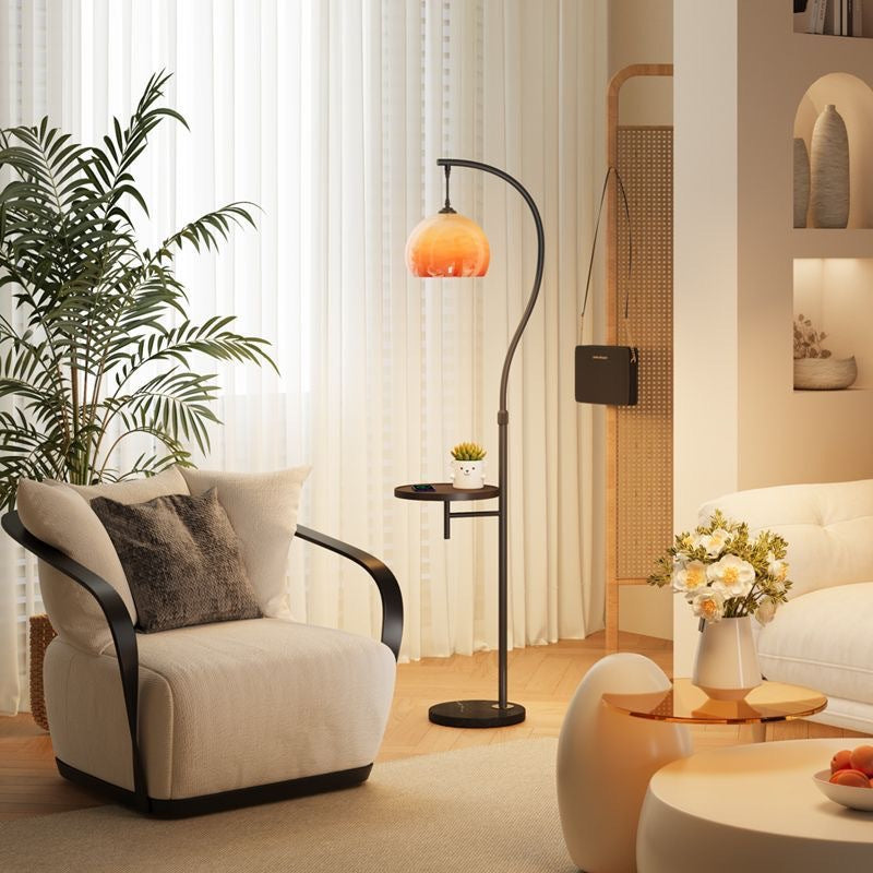 Medieval style floor lamp atmosphere shelf living room sofa decoration bedroom bedside all-in-one table lamp study room new arrival