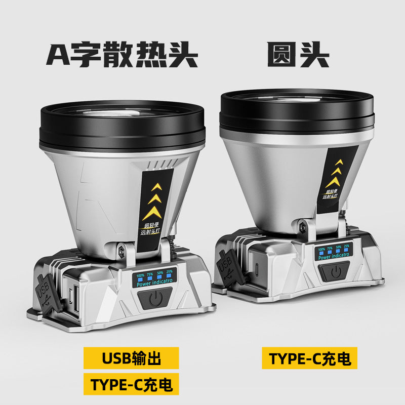 Cross-border charging lighting outdoor emergency night fishing light convenient lithium battery miner lamp wholesale induction strong light headlight