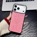 Suitable for iphone17promax large hole lens point drill mobile phone case apple 16/15p pearl leather pattern protective cover