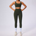 European and american new women's shaping workout set - high waist tummy control pocket yoga outfit - stretchy & breathable fitness set