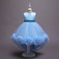 in stockkids dress ball flower tail wedding dress princess dress piano performance dress female baby dress