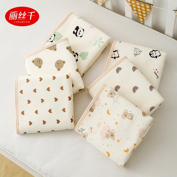 Cotton crepe yarn diaper pad 50x70cm baby diaper mattress children waterproof breathable newborn care pad