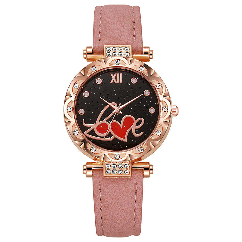 New arrival diamond-encrusted fashioncasual belt watch women's casual student quartz women's watch manufacturer wholesale watch