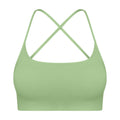 Fashionable thin strap criss-cross cutout back sports bra - low-impact yoga & pilates activewear bra - dw399