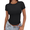 2025 amazon fashion new arrival women's t-shirt silmslimming look round neck tight sexysummertops women's clothing