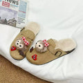 2026 new women's fall/winter fashion platform birkenstock-style casual half-slippers, stylish, versatile, durable, closed-toe slippers - wholesale