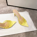 Yx transparent high heels women's summer 2026 new pointed toe stiletto sandals versatile slimming niche design fashion women's shoes