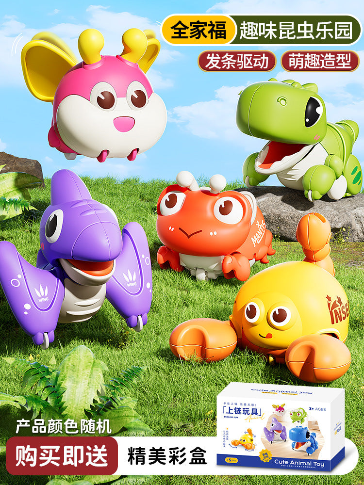 Baby crawling wind-up toy worm - educational toy for kids, wind-up mechanism, suitable for babies 1-2 years old, moving and running small animal toy (3)