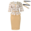 D573 women's foreign trade  new fashion elegant patchwork bodycon pencil skirt ol african european and american dress