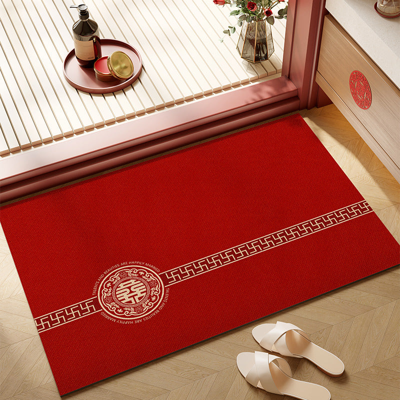 Non-slip foot mat wedding bathroom bathroom red absorbent mat diatom mud for home bathroom bathroom mat quick drying