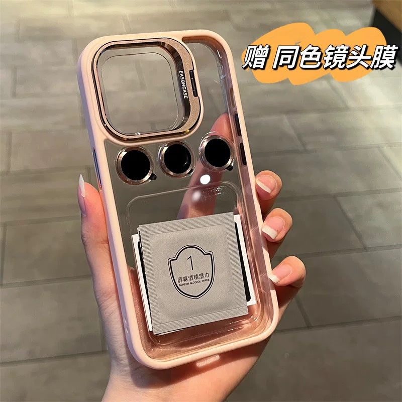 U1 lens cover holder suitable for iphone17pro apple 15 high transparency mobile phone case 16promax with lens film