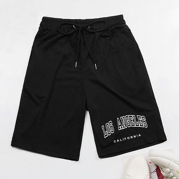 Independent Station Foreign Trade Wholesale 2023 New Summer Women's Clothing European and American Cross-border Black Printed Casual Shorts