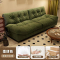 Sofa small apartment living room sofa new arrival double three-person fabric straight row lazy cream style bedroom small sofa