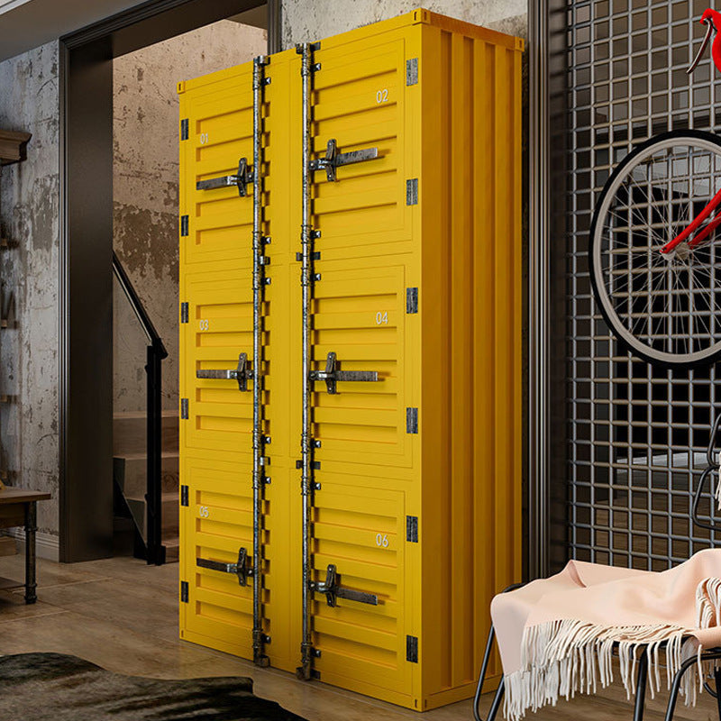 Retro old container bookcase with door locker industrial wind storage cabinet American creative storage display cabinet