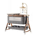 Aluminum alloy baby crib - portable, foldable, and convertible bassinet - multifunctional newborn bed - splice-together large bed