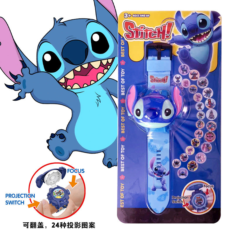 Sanrio kids' projector watch - new 2024 toy for toddlers & girls - cute princess shara light-up early education cartoon watch