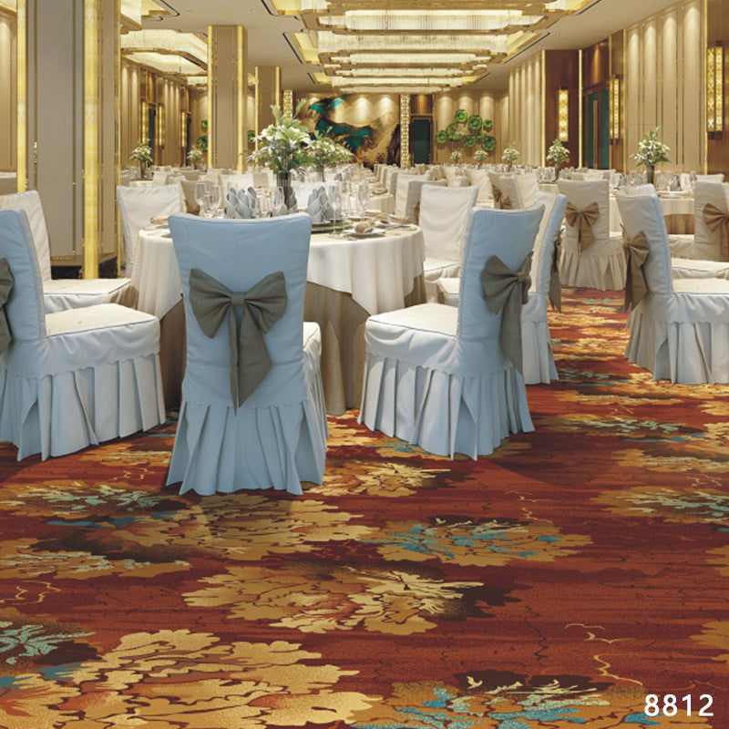 Ready-to-ship printed carpets for hotels and guesthouses, suitable for hallways, corridors, banquet halls, clubs, and billiard rooms. fire-resistant carpet