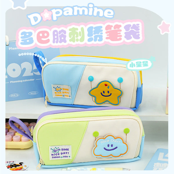 New Star Vertical Pencil Case Portable School Season Pencil Case Japanese Student Pencil Case Large Capacity Stationery Case Pencil Case