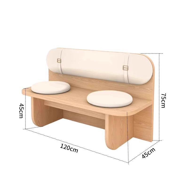 Customized solid wood card seat sofa milk tea shop dining table and chair combination coffee shop commercial bar catering tea house against the wall