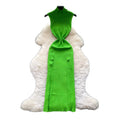 Lightly mature elegance style sleeveless high collar knittingdress female k-style silmslimming lookelegant slit a-line skirt work clothing