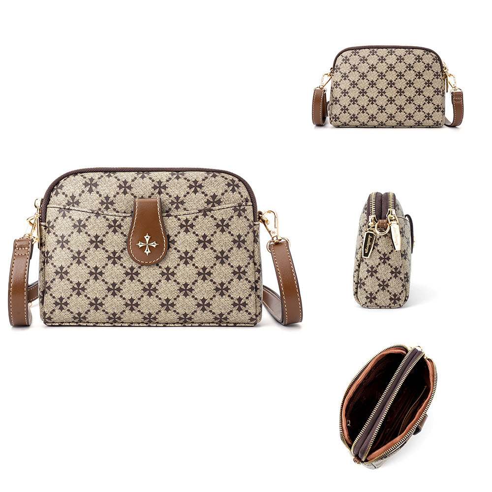 Baellerry new women's messenger bag European and American retro four-leaf clover printing fashionable versatile shoulder bag wholesale