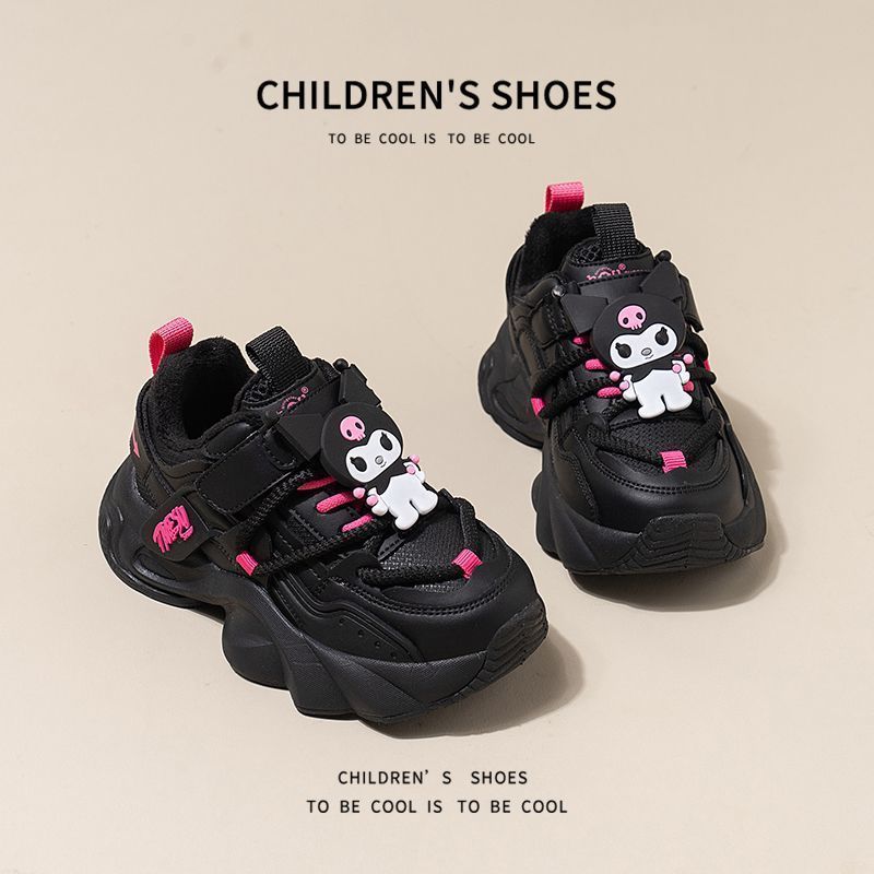 Kuromi girls' leather sneakers - new autumn/winter  collection - kids' chunky sneakers, girls' casual shoes