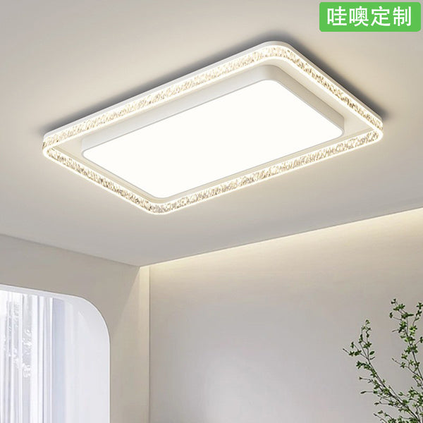 [Wow] Light luxury high-end Italian minimalist modern living room main light rectangular ceiling light whole house lamp