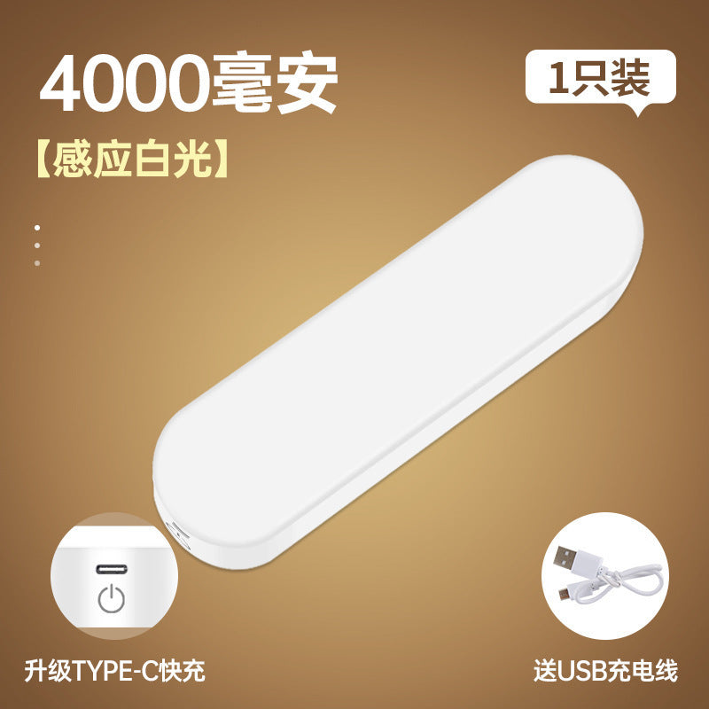 Motion sensor night light - smart rechargeable bedside lamp for home, elderly, bathroom, toilet, hallway, and nighttime use