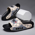 New men's platform slippers - 2024 outdoor beach sandals, athletic one-strap slides, comfortable indoor slippers
