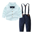 K-stylenew arrival boys first birthday dress long sleeves white shirt overalls children's day performance boys springchildren's clothing suit