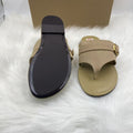Za2025summer cross-border large metal hardware ring buckle slippers pure colorcasualeasiest for match round toe thick sole shoes