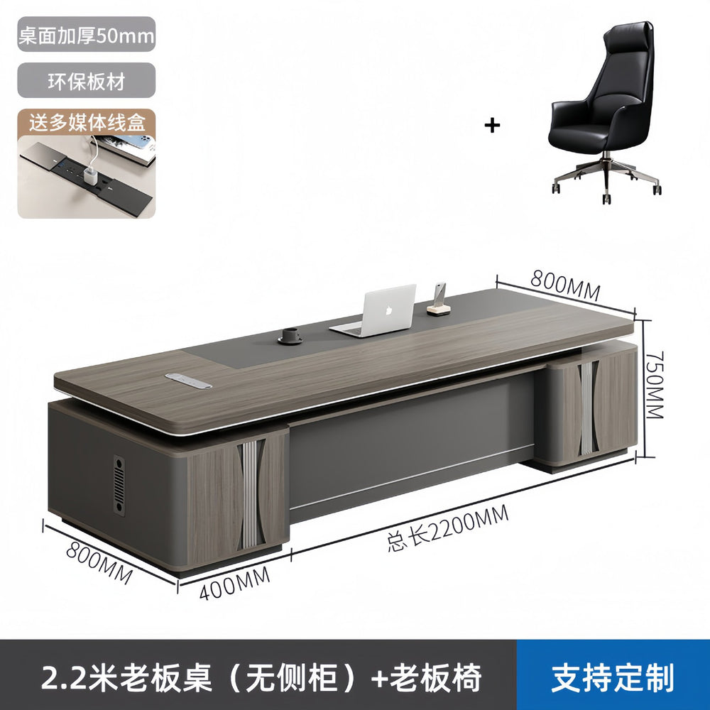 Boss desk accessible luxuryclassy executive desk manager desk casual modern president office desk and chair combination