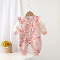Newborn full-moon romper, traditional chinese style outfit, spring/autumn baby bodysuit, chinese-inspired newborn outing clothes, crawling suit