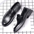 Leather shoes for men, business formal wear, casual men's live broadcast, spring new arrival british style work, korean style cross-border slip-on leather shoes