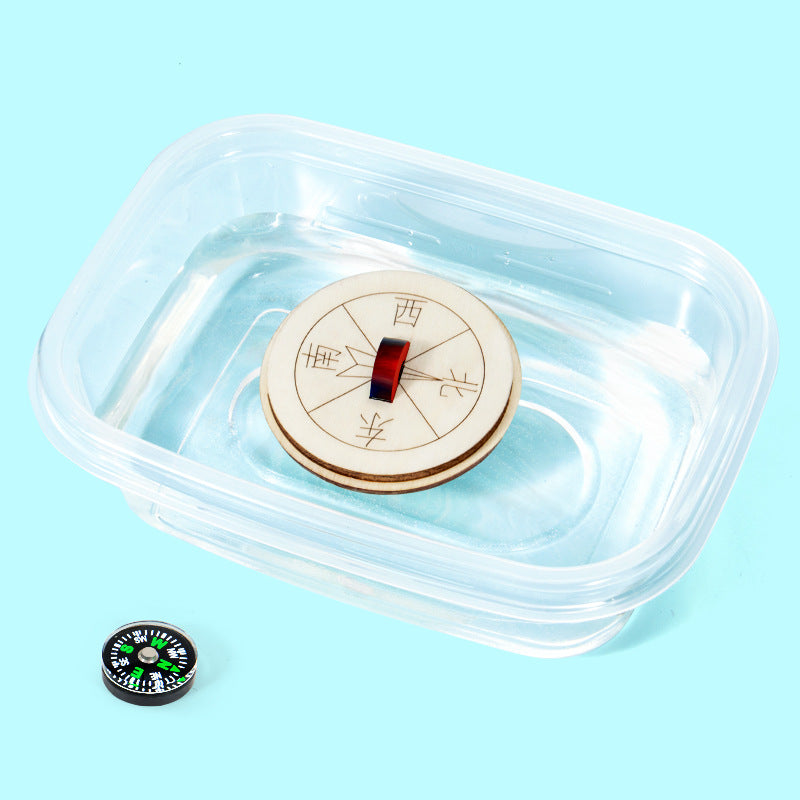 Scientific experiment DIY water compass magnet direction technology production kindergarten children's educational toy materials