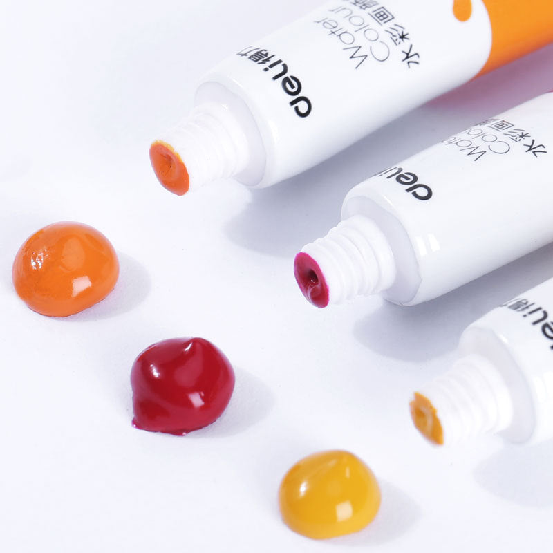 Deli 73859-12 Color 5ml Watercolor Paint Acrylic Paint Set Boxed Student Children's Painting