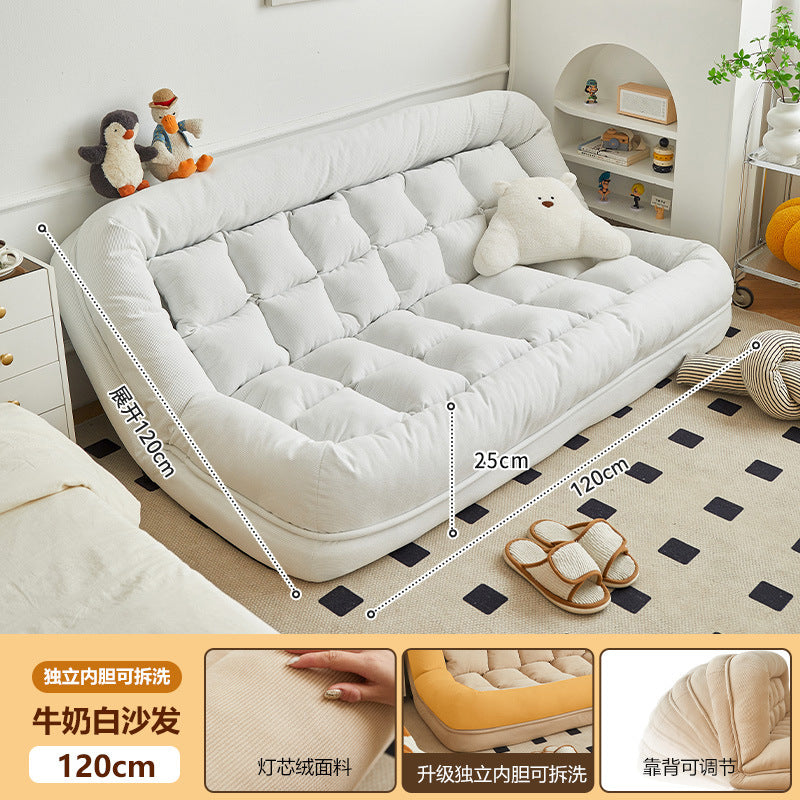 Beanbag sofa can lie down and sleep on the balcony, huge tatami double small apartment rental room human dog house