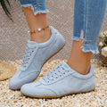 2026 spring new european and american style plus size women's shoes - lightweight, comfortable, flat, casual loafers - versatile lace-up design