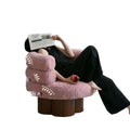 Single lazy sofa chair cream style cashmere popular dopamine living room bedroom solid wood creative casual chair