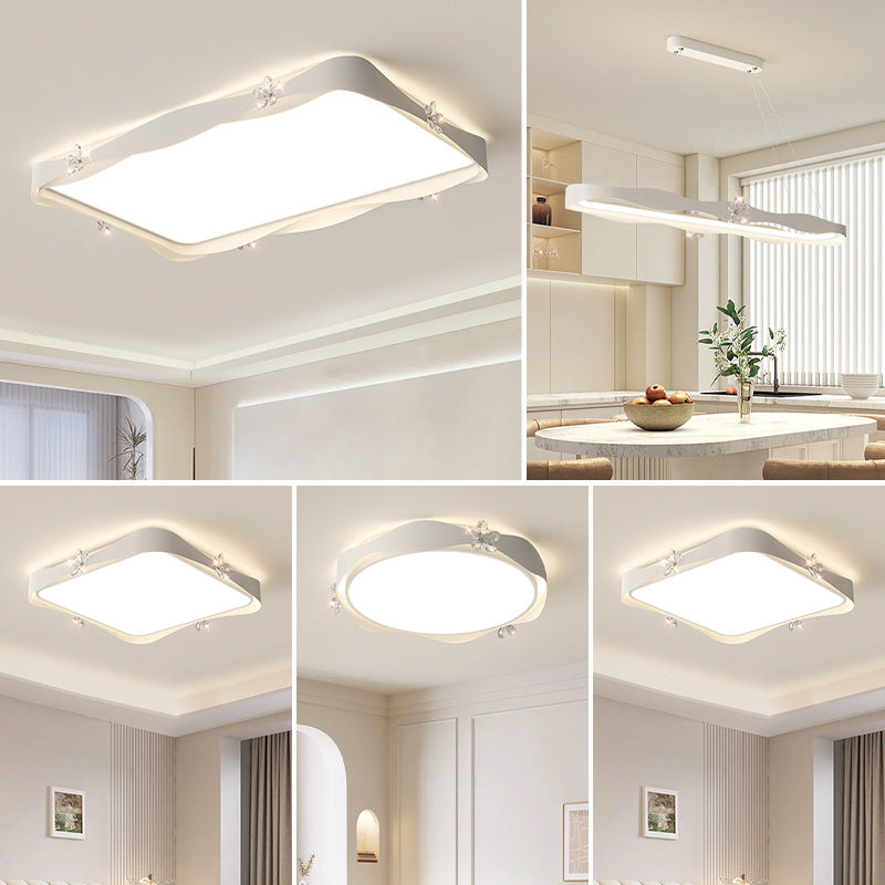 Living room light modern simple atmosphere super bright hall full spectrum cream wind bedroom lighting combination whole house package