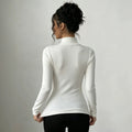 european and american cross-border women's high neck long sleeve top t-shirt slim fit sweater