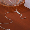 Amazon's new zircon inlaid chain tassel y-shaped necklace fashion generous lasso clavicle chain holiday gift
