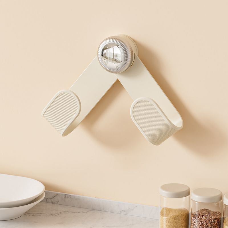 Simple cream suction cup rotating lid rack hook household non-punching rack kitchen spatula kitchen storage
